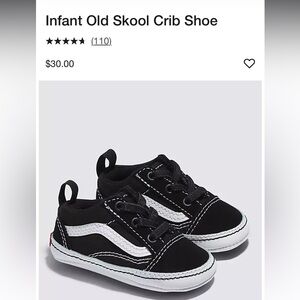 NWT - Infant Vans size 3